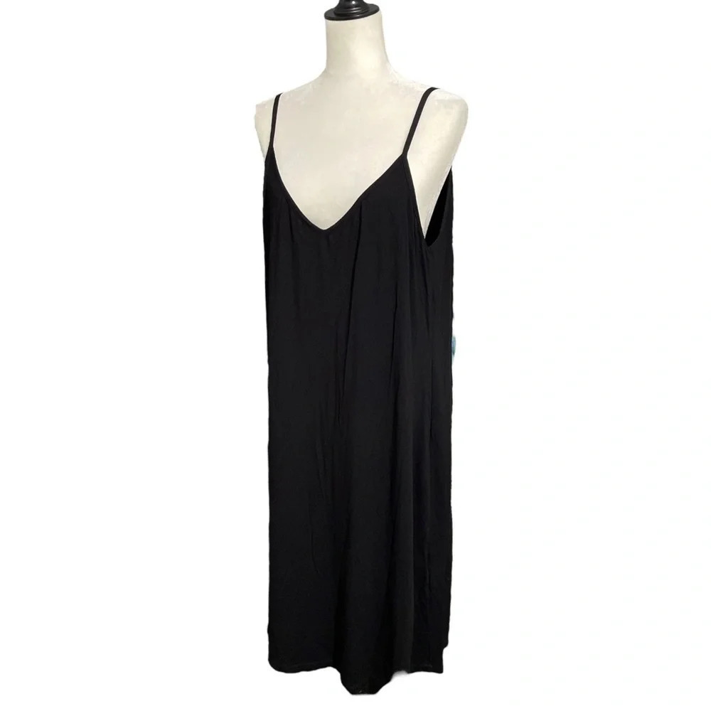 Alembika Black Tank Midi Dress Lagenlook Modern Avante Garde